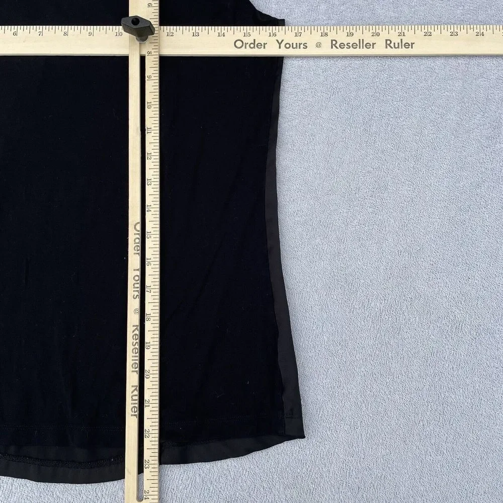 DKNY Sleeveless Tank Top Women's Size XS Silky Black Bodycon Y2K Business - Picture 8 of 14